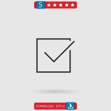 Checked vector icon Stock Illustration