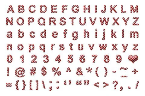 Checker alphabet Stock Illustration