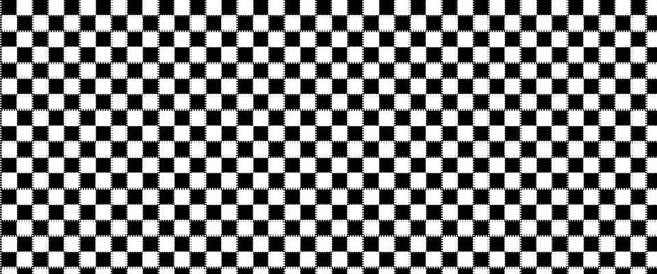 Checker background with halftone squares in a rippled grid. Checkerboard cells Stockillustratie