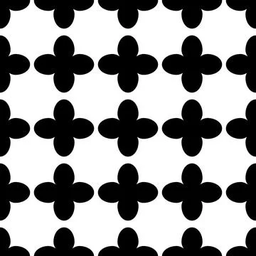 Checker board form simple flower seamless pattern   background geometric desi Stock Illustration