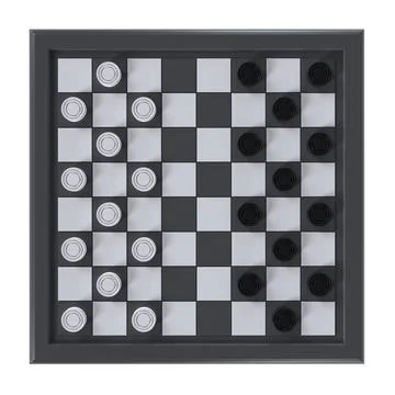 Checker Board isolated on white background Stock Illustration