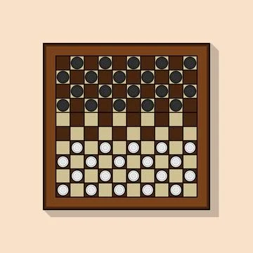 Checker Game Stock Illustration