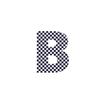 Checker Pattern Vector Logo Letter B Stock Illustration