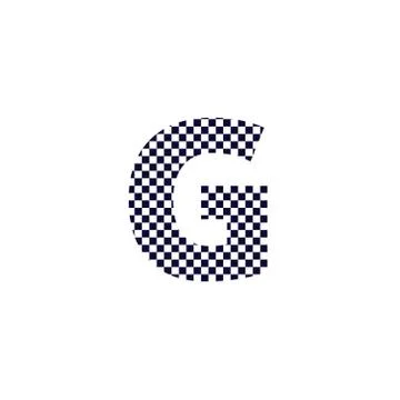 Checker Pattern Vector Logo Letter G Stock Illustration