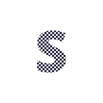 Checker Pattern Vector Logo Letter S Stock Illustration