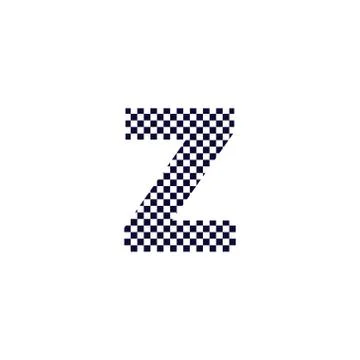 Checker Pattern Vector Logo Letter Z Stock Illustration