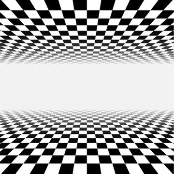 Checker perspective grid Stock Illustration