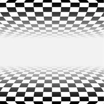Checker perspective grid Stock Illustration