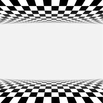 Checker perspective grid Stock Illustration