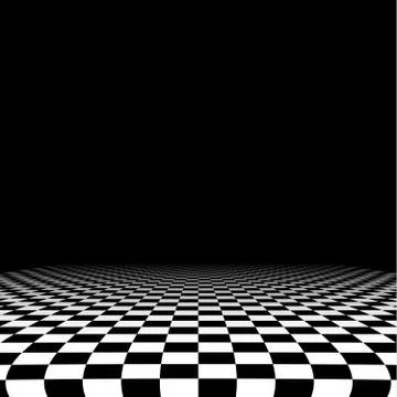 Checker perspective grid Stock Illustration