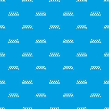 Checker taxi pattern seamless blue Stock Illustration