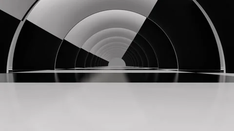 Checker Torus Tunnel Stock Footage 320618428