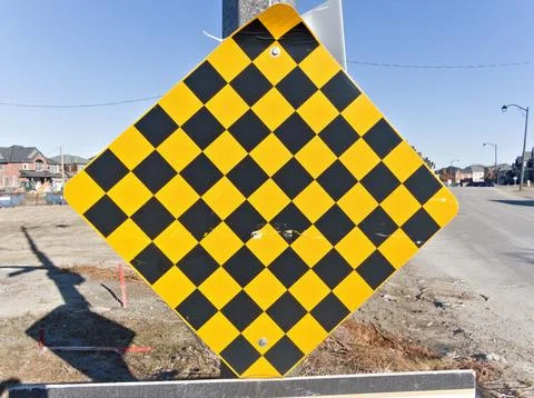 Checkerboard Alert: End of the Road Stock Photos