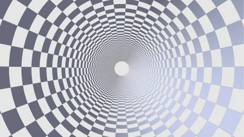 Checkerboard circle tunnel Warmhole time travel Tunnel through time and spa.. Stock Footage 247347130