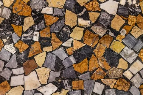 Checkerboard Floor with Patchwork Texture Stockfoto's