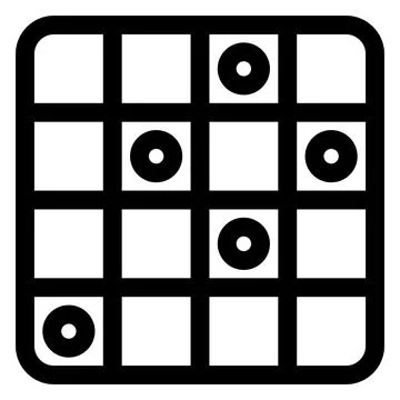 Checkerboard line icon vector illustration isolated on white background Stock Illustration