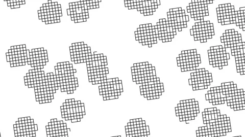 Checkerboard pattern of black and white squares in a grid Stock-Footage 323435114