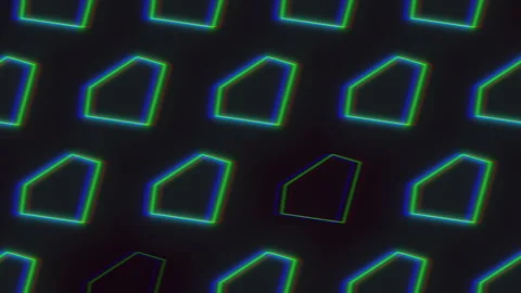 Checkerboard pattern with blue and green square and rectangle lines Stock Footage 263806508