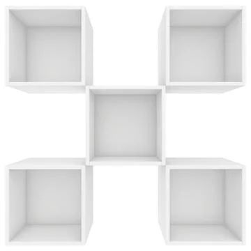 In a checkerboard pattern shelves. 3d render Stock Illustration