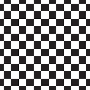 Checkerboard seamless pattern. Black and white abstract, geometric infinite Stock Illustration