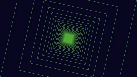 Checkerboard tiling with green square central node Stock Footage 316753764