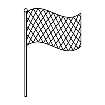 Checkerd pattern in flag icon Illustrazione stock