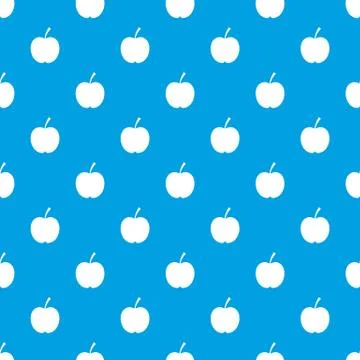 Checkered apple pattern seamless blue イラスト素材