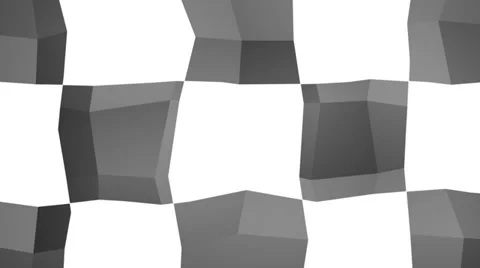 Checkered background in abstract dynamic motion - seamless loop (FULL HD) Video stock 37247491