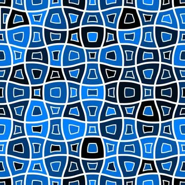 Checkered background with deformed squares. Abstract banner with distortion Иллюстрация