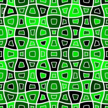 Checkered background with deformed squares. Abstract banner with distortion Stock Illustration