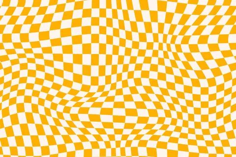 Checkered background with distorted squares. Seamless Y2K checkerboard design Stock Illustration