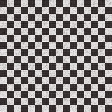Checkered background forming seamless pattern with canvas texture Foto stock
