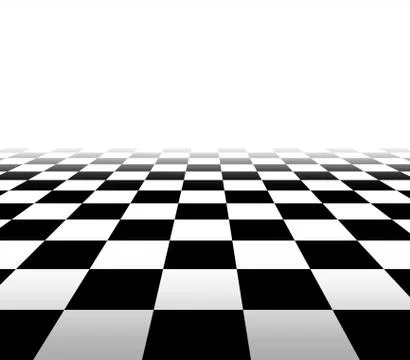 Checkered background in perspective Иллюстрация