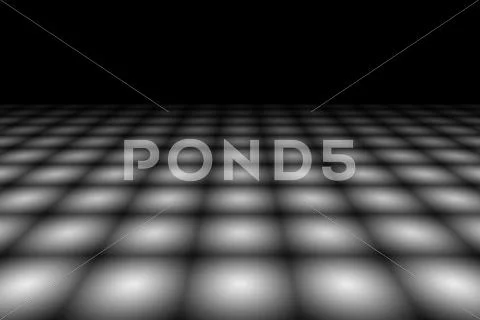 Checkered Background In Perspective Ilustração Stock