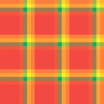 Checkered background in positive red, orange and green tones. Seamless Stock Illustration