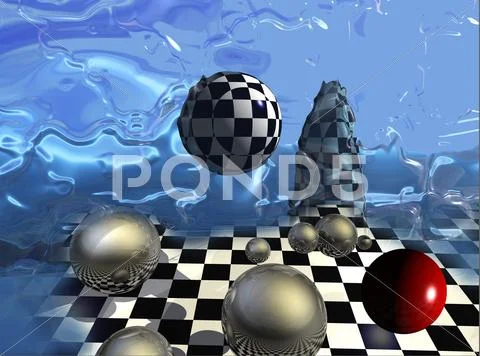 Checkered ball Stock Illustration