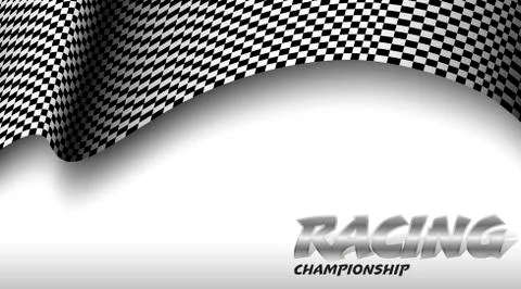Checkered banners and flag. Template racing championchip vector illustration. Stock Illustration