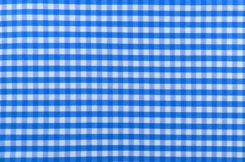 Checkered blue fabric. Textile. Checkered fabric background with blue and w.. 写真素材