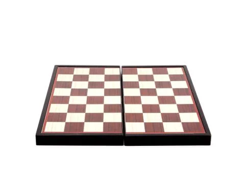 Checkered board on white Stock Photos