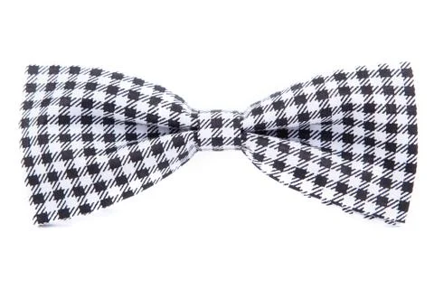 Checkered bow tie isolated on white background Fotos de archivo