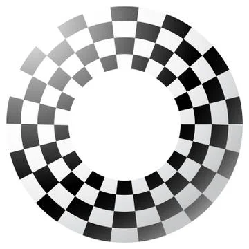 Checkered, chequered border, frame isolated. Vector art. Stock Illustration