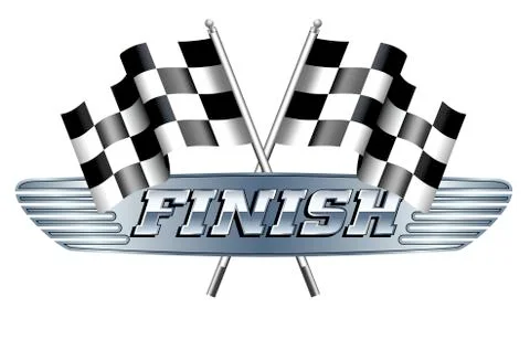 Checkered, Chequered, FINISH Stock Illustration