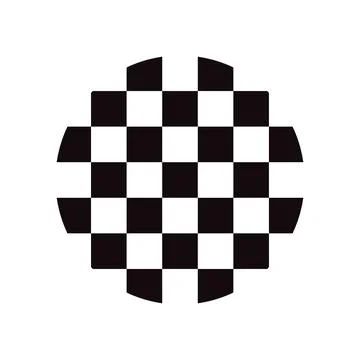 Checkered Circle Flag Pattern Stock Illustration