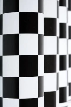 Checkered colonnade Stock Photos