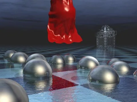 Checkered composition Stock Illustration