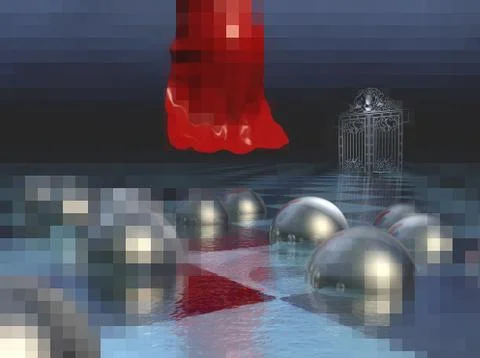 Checkered composition Stock Illustration