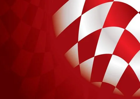 Checkered corner red Red and white checkered flag background with room to ... Foto stock