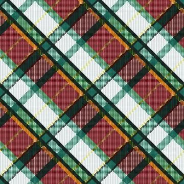 Checkered diagonal tartan seamless texture Illustrazione stock