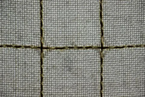 Checkered fabric close up background, texture Stock Photos