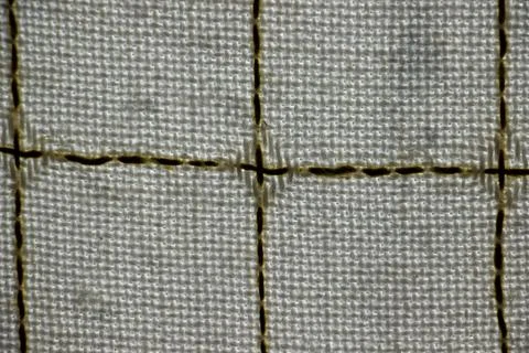 Checkered fabric close up background, texture Stock Photos